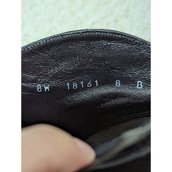 Stuart Weitzman Women's Black & Gold Zip-Up Suede Ankle Bootie Size 8 - Picture 7 of 8